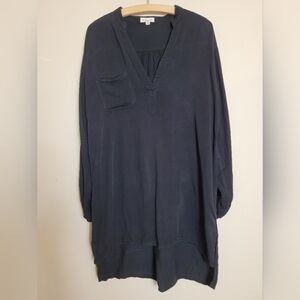 Urban Outfitters Silence + Noise Black Long Sleeve V-Neck Tunic Medium